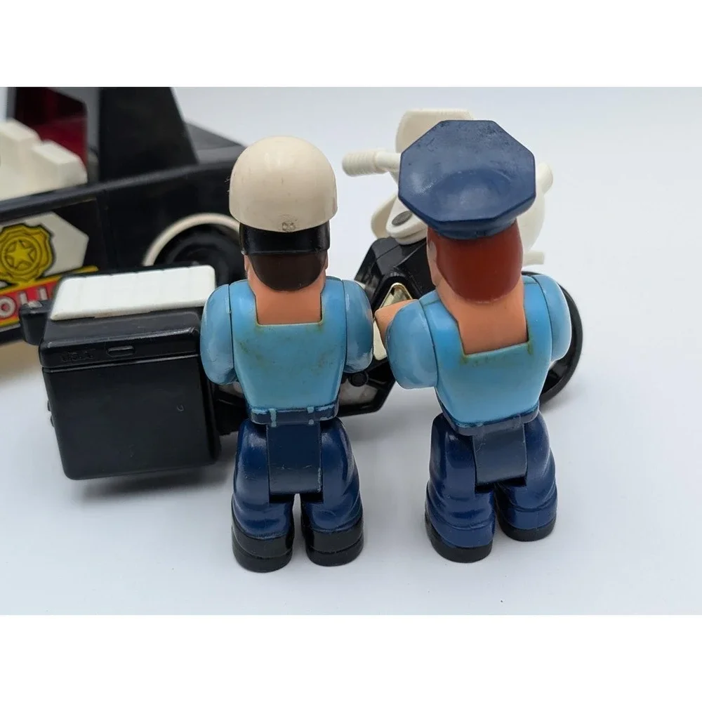 Fisher Price Husky Helpers Police Vehicle‎ Motorcycle Figures Lot 1981